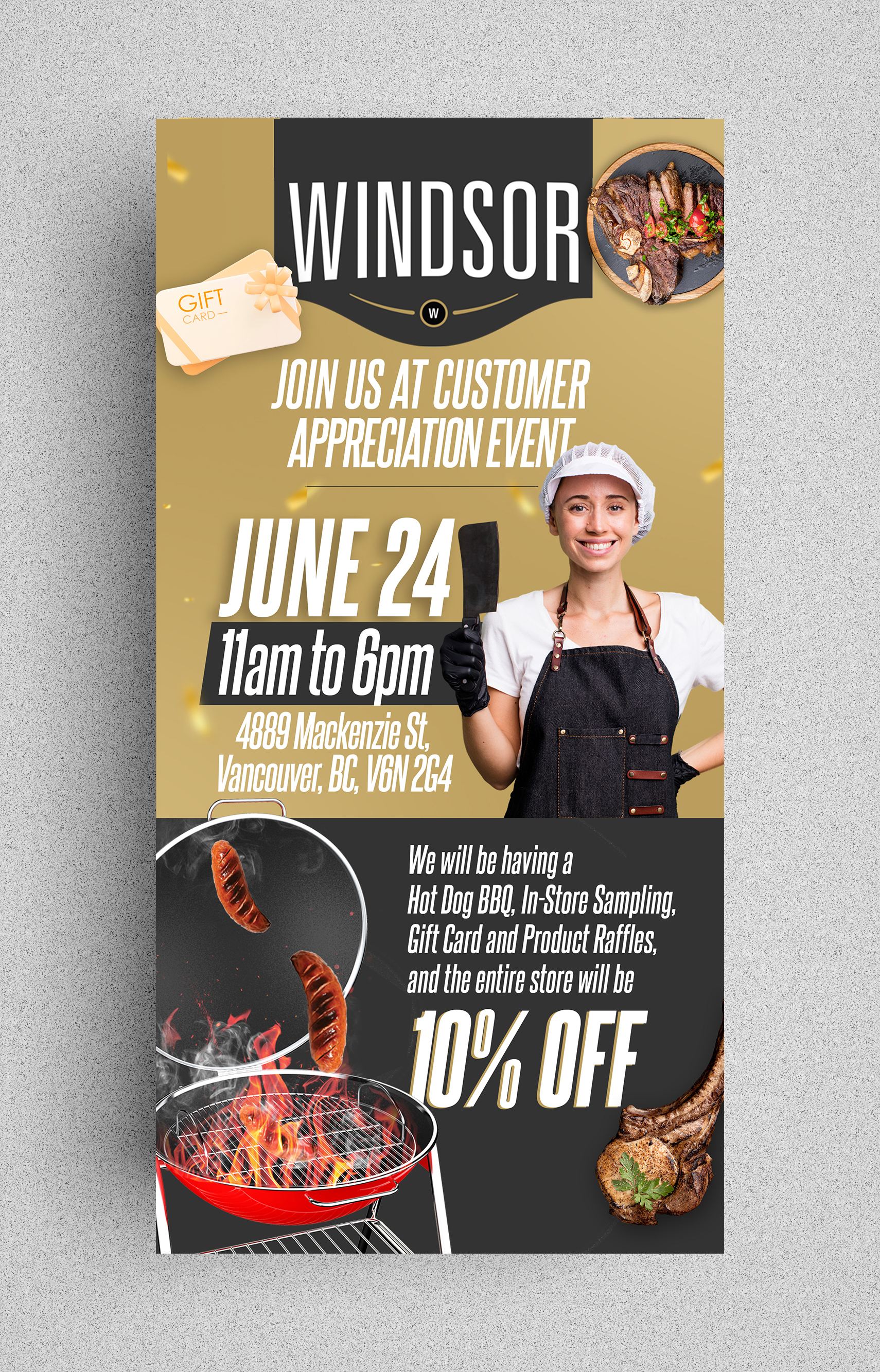 Flyer Design by Graphic Guy for Windsor Meats  | Design #30600602