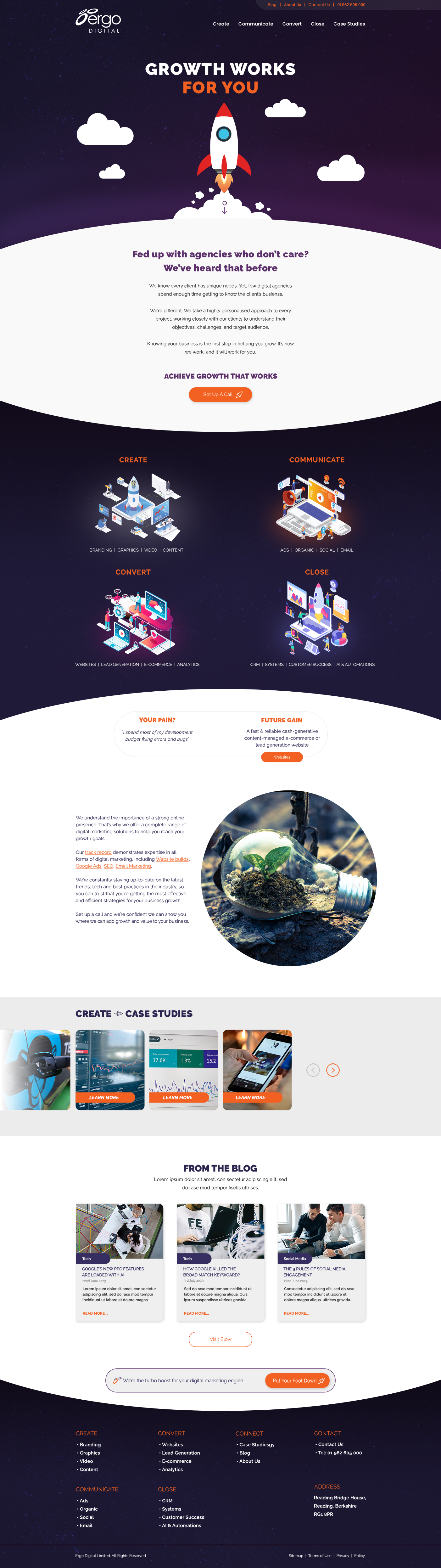 Web Design by C9 Designs for Ergo Digital Limited | Design #30613195