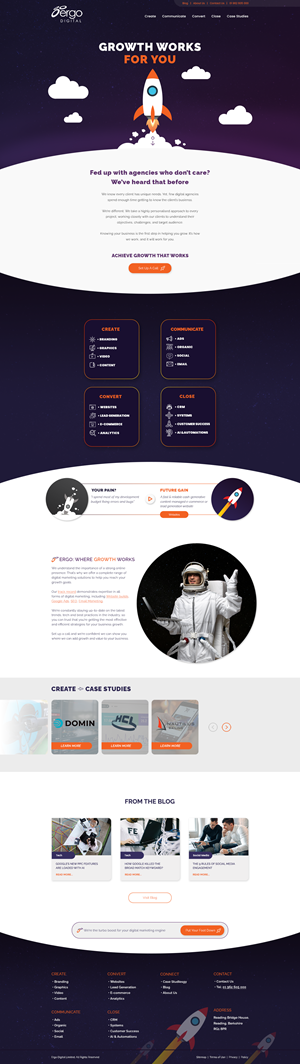 Web Design by C9 Designs for Ergo Digital Limited | Design: #30642561