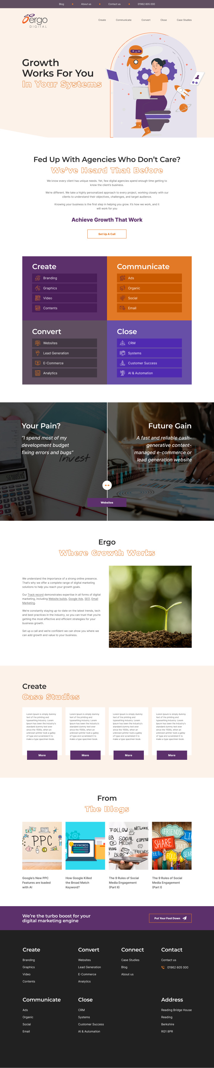 Web Design by Hafsa Fatymah for Ergo Digital Limited | Design #30624477