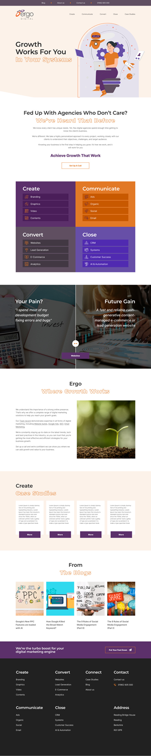 Web Design by Hafsa Fatymah for Ergo Digital Limited | Design: #30624477