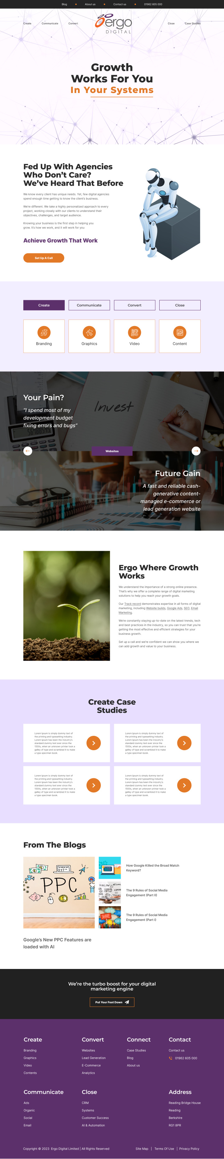 Web Design by Hafsa Fatymah for Ergo Digital Limited | Design #30624478