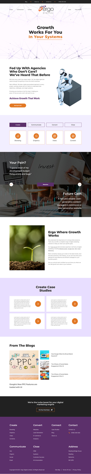 Web-Design von Hafsa Fatymah für Ergo Digital Limited | Design #30624478