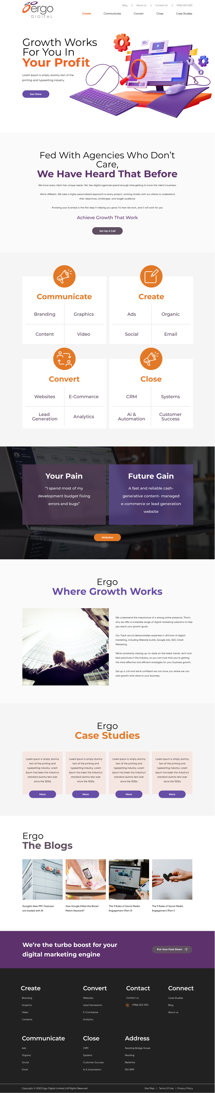 Web Design by Hafsa Fatymah for Ergo Digital Limited | Design #30624479