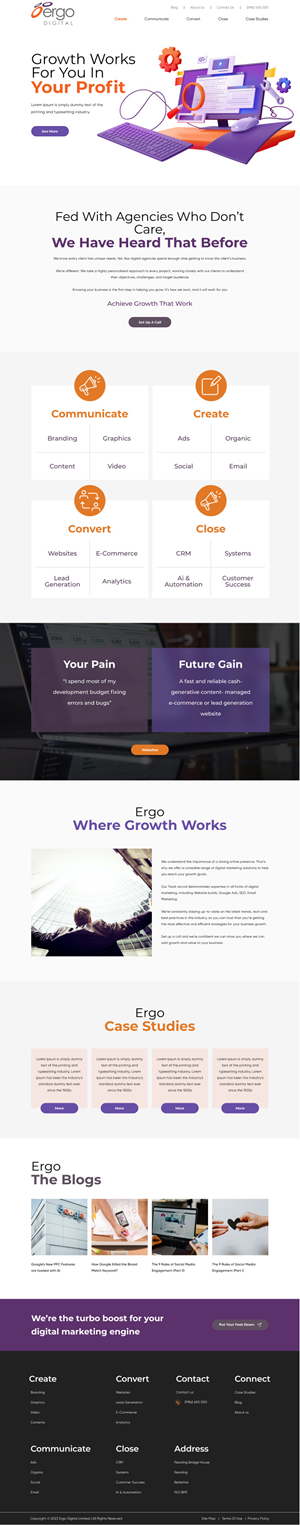 Web Design by Hafsa Fatymah for Ergo Digital Limited | Design: #30624479