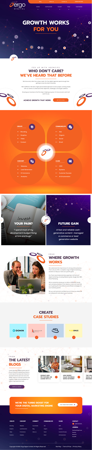 Web Design by Hafsa Fatymah for Ergo Digital Limited | Design: #30637723