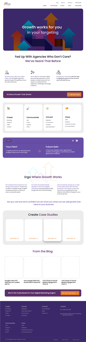 Web Design by kapilmoon for Ergo Digital Limited | Design: #30617857