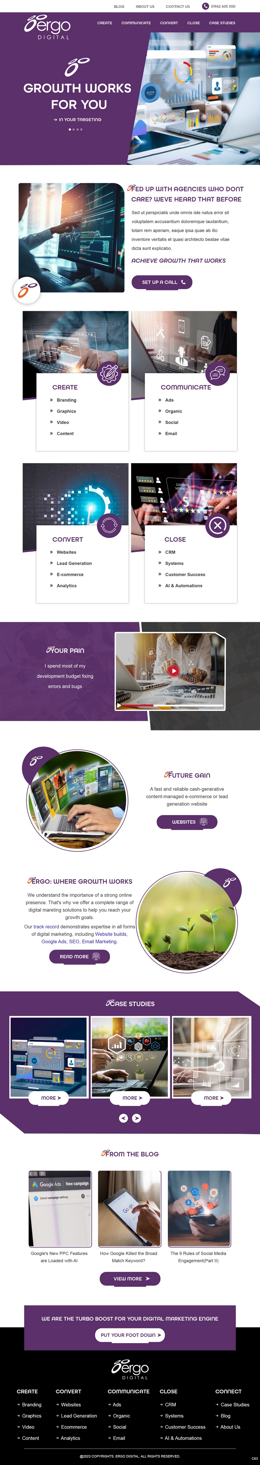 Web Design par pb pour Ergo Digital Limited | Design #30608784