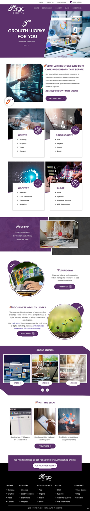 Web Design by pb for Ergo Digital Limited | Design: #30608784