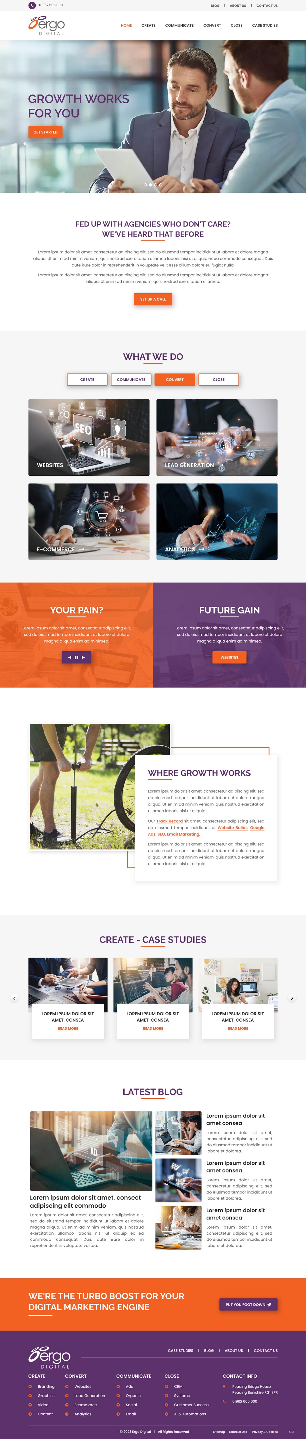 Web Design par pb pour Ergo Digital Limited | Design #30608785