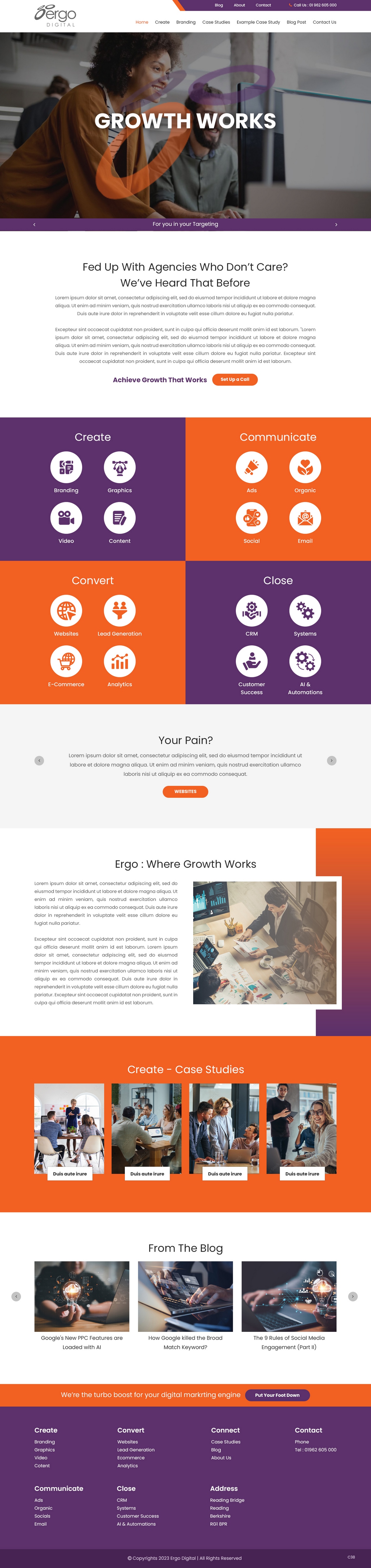 Web Design by pb for Ergo Digital Limited | Design #30608788