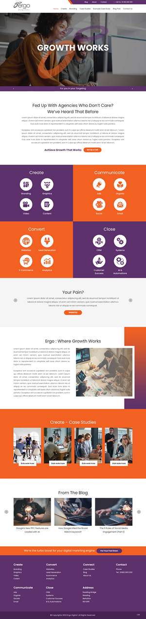 Web Design by pb for Ergo Digital Limited | Design: #30608788