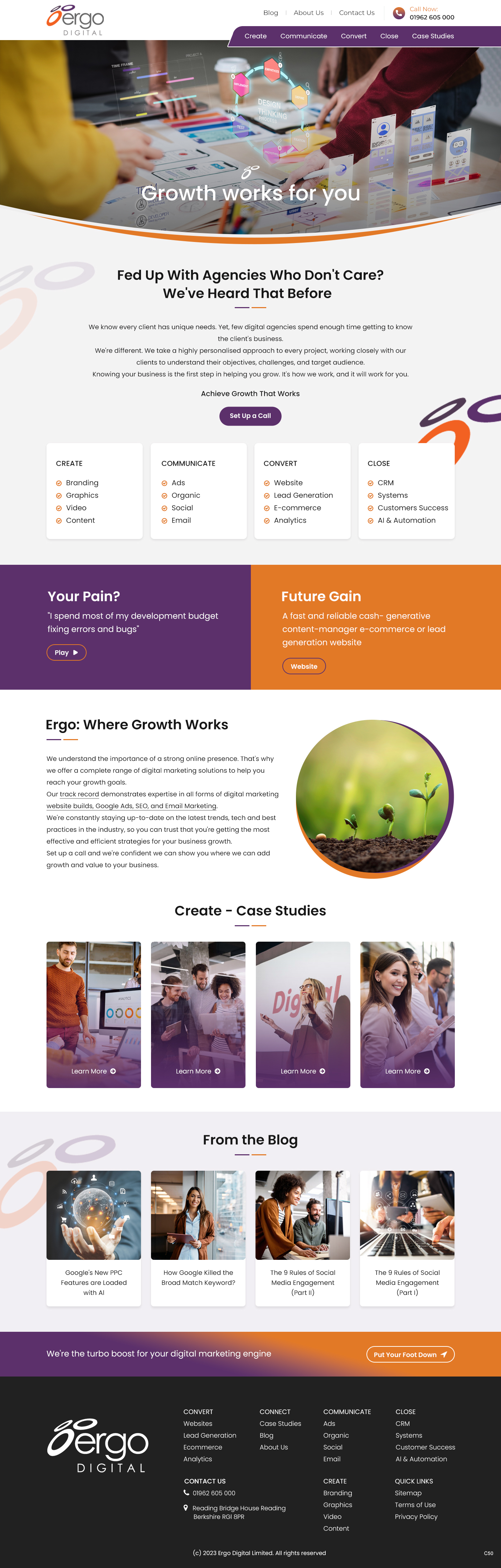 Web Design by pb for Ergo Digital Limited | Design #30615616
