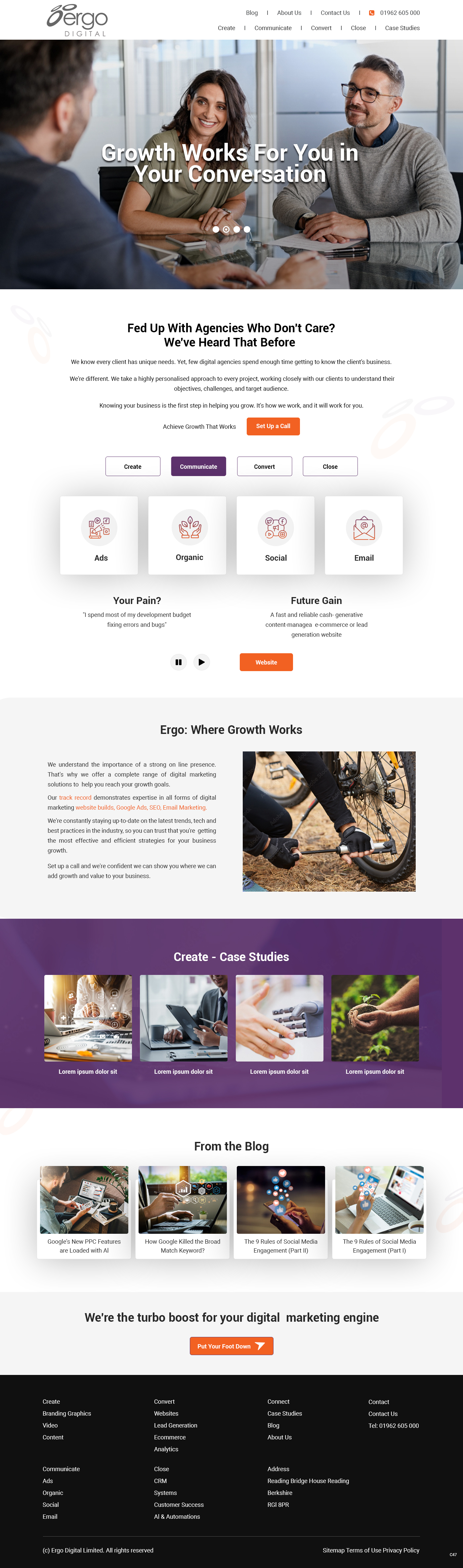 Web Design by pb for Ergo Digital Limited | Design #30615618