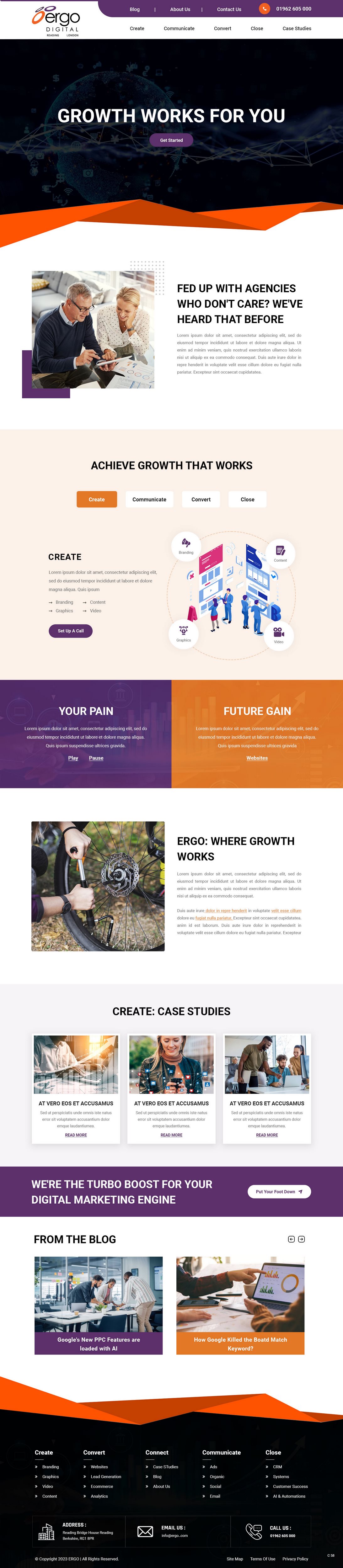 Web Design by pb for Ergo Digital Limited | Design #30615619