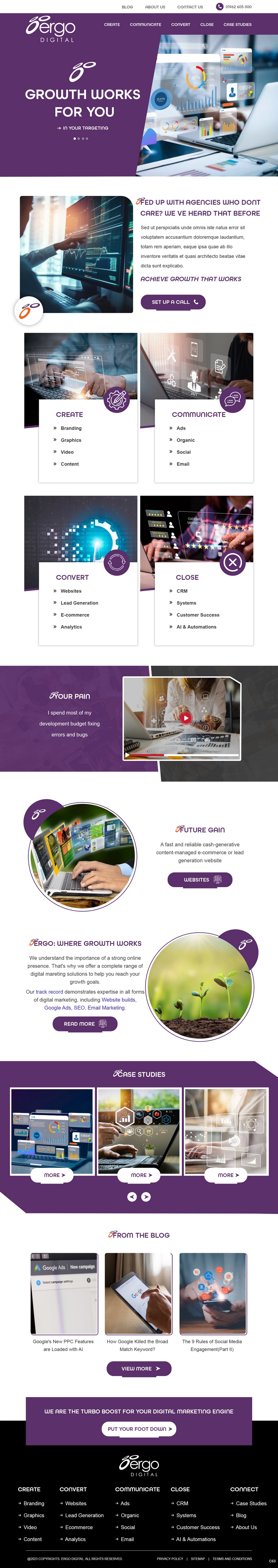 Web Design by pb for Ergo Digital Limited | Design #30615621