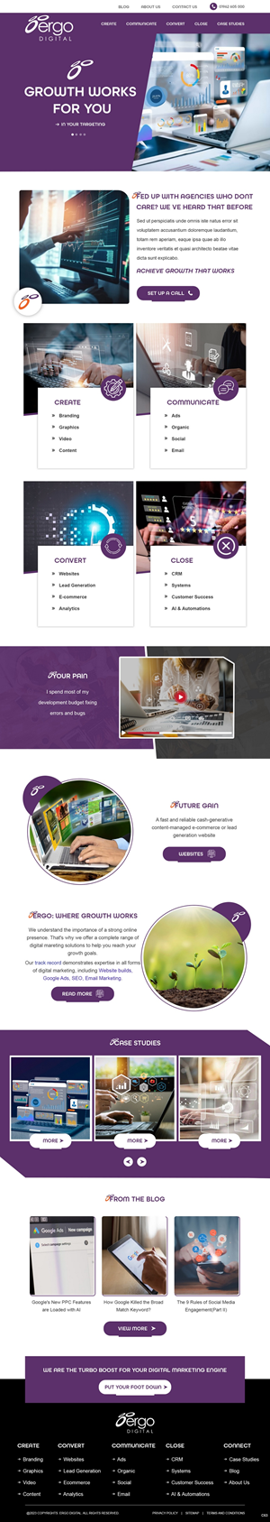 Web Design by pb for Ergo Digital Limited | Design: #30615621