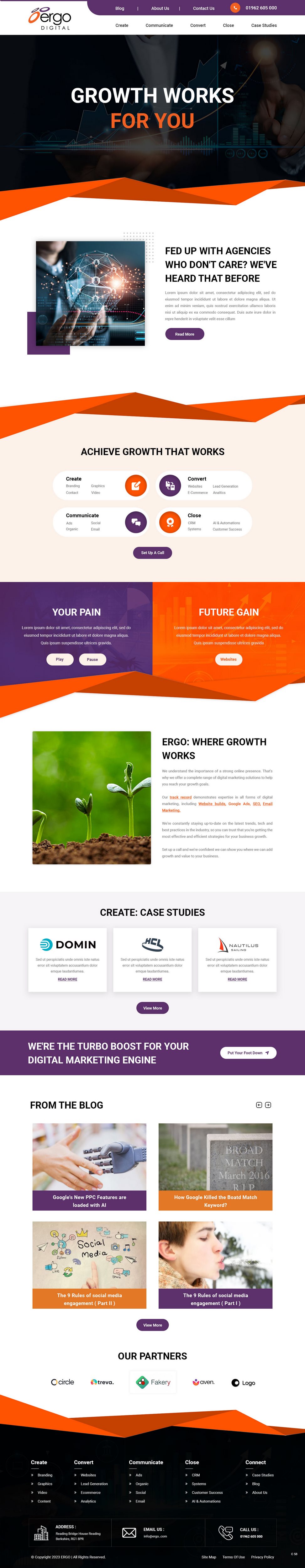 Web Design by pb for Ergo Digital Limited | Design #30638748