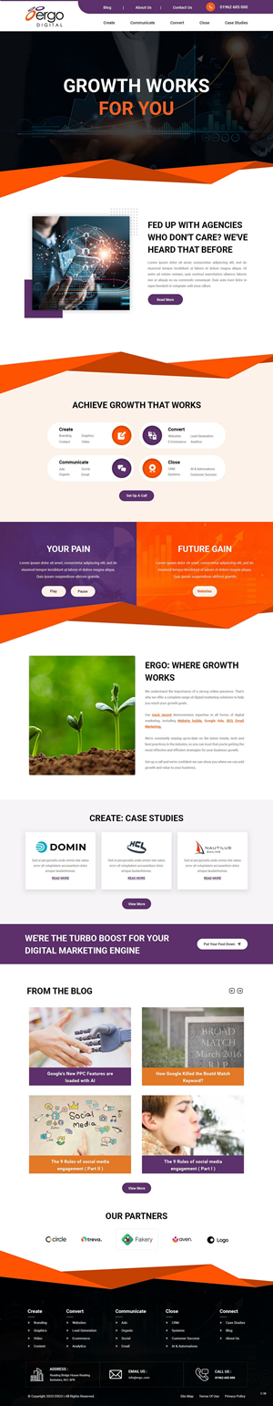 Web Design by pb for Ergo Digital Limited | Design: #30638748
