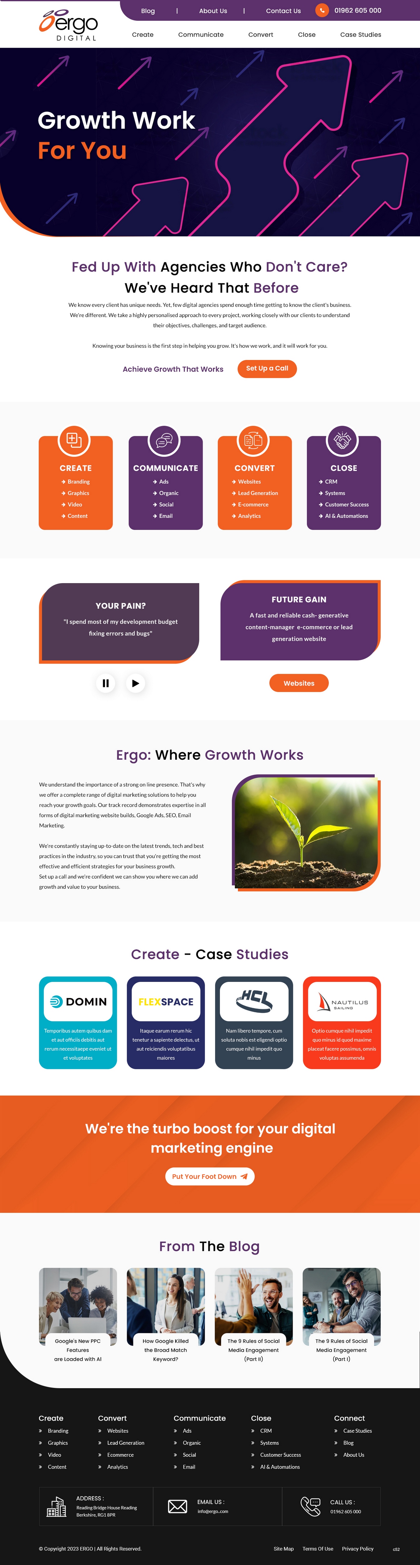 Web Design par pb pour Ergo Digital Limited | Design #30638749
