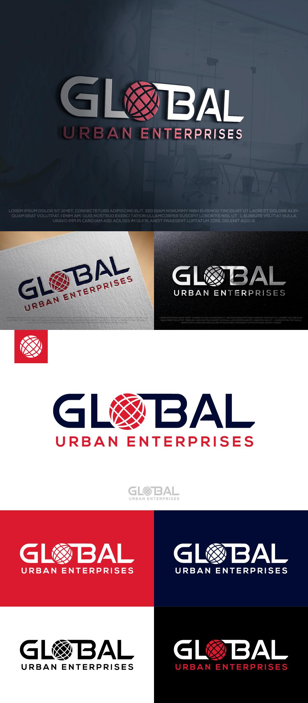 Logo Design by AlphabetZero.co.uk for Global Urban Enterprise dba AmBuild | Design #30625122
