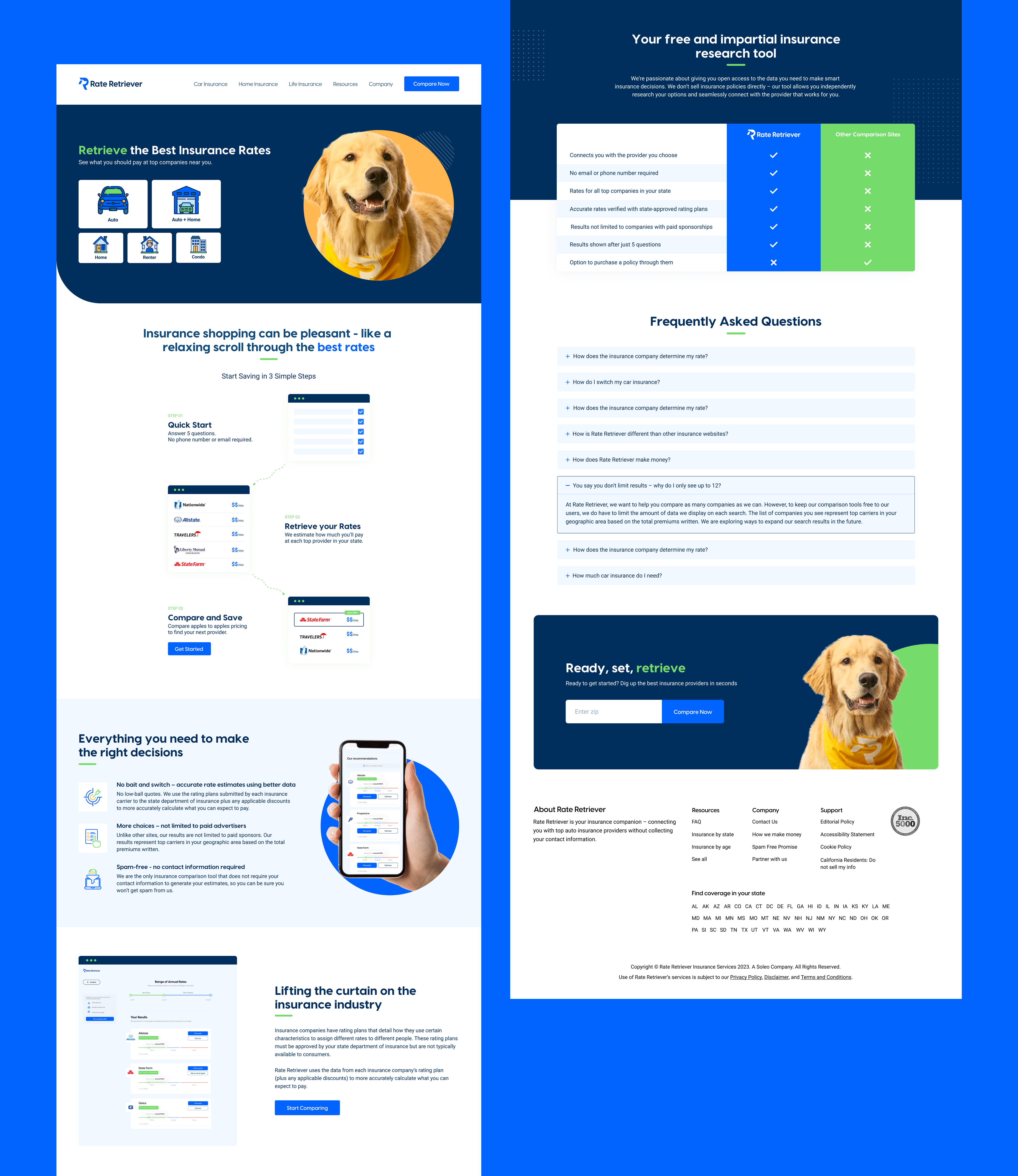 Web Design by Danny Designs & Media for Rate Retriever | Design #30626677