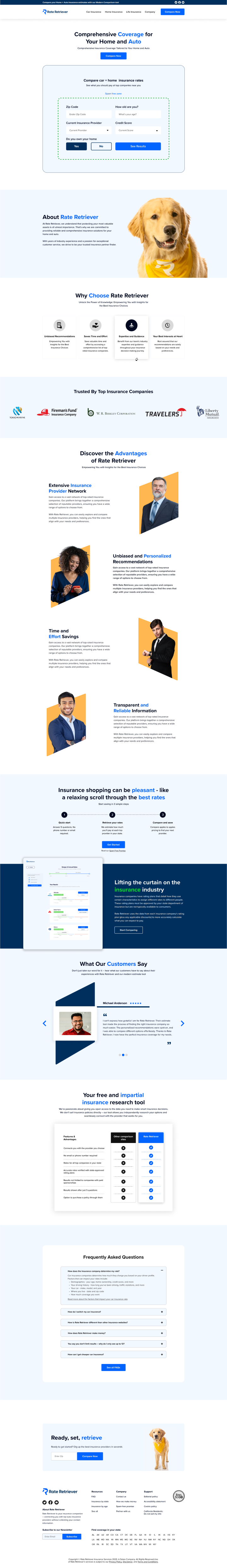Web Design by ZA15 for Rate Retriever | Design #30631834