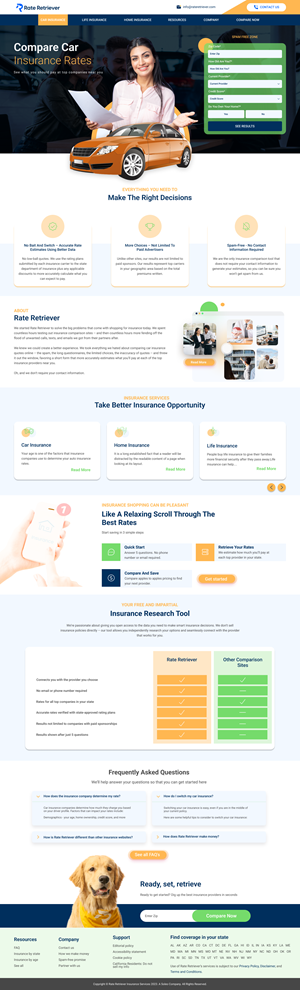 Web Design by TOPDEVIT for Rate Retriever | Design: #30628270