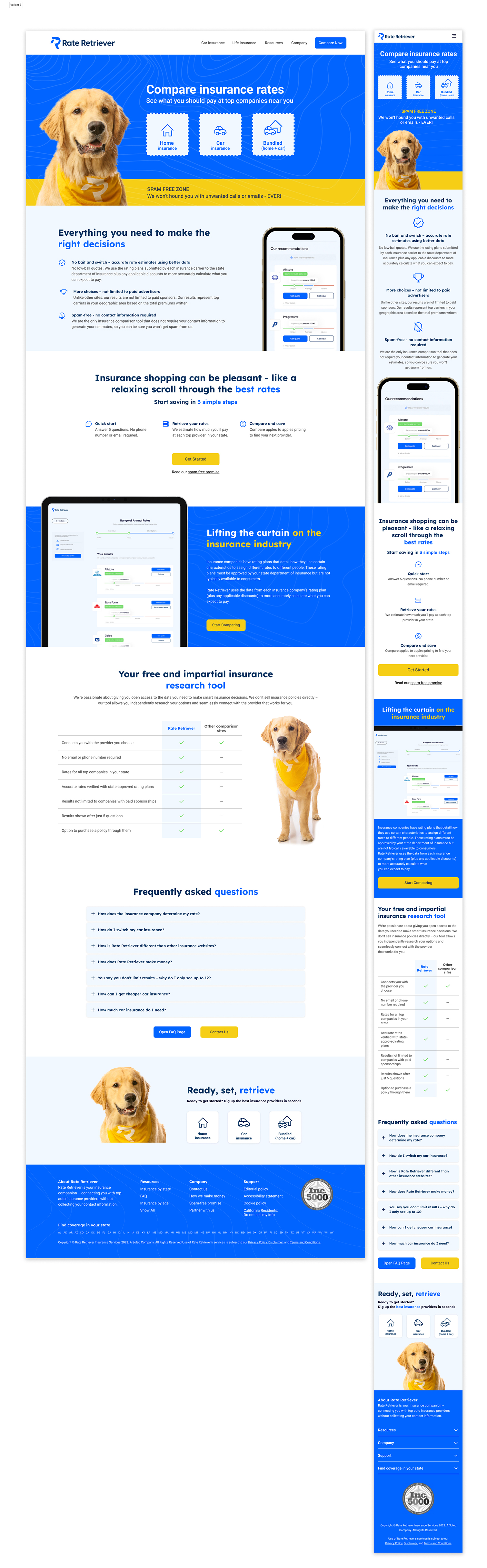 Web Design by AleBu for Rate Retriever | Design #30674818