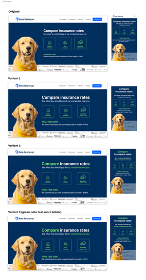 Web Design by AleBu for Rate Retriever | Design: #30786900