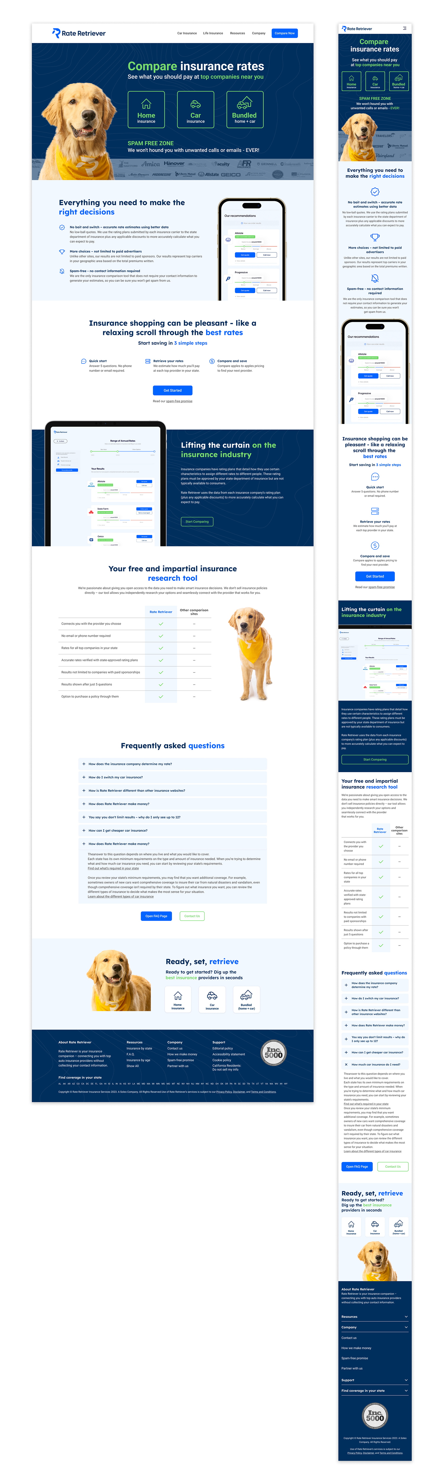 Web Design by AleBu for Rate Retriever | Design #30843737