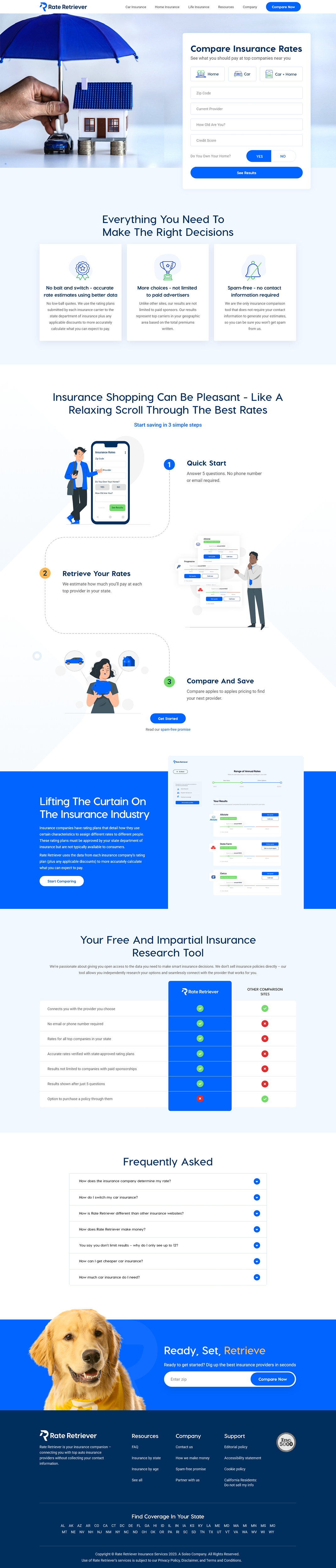 Web Design by Sbss for Rate Retriever | Design #30637340