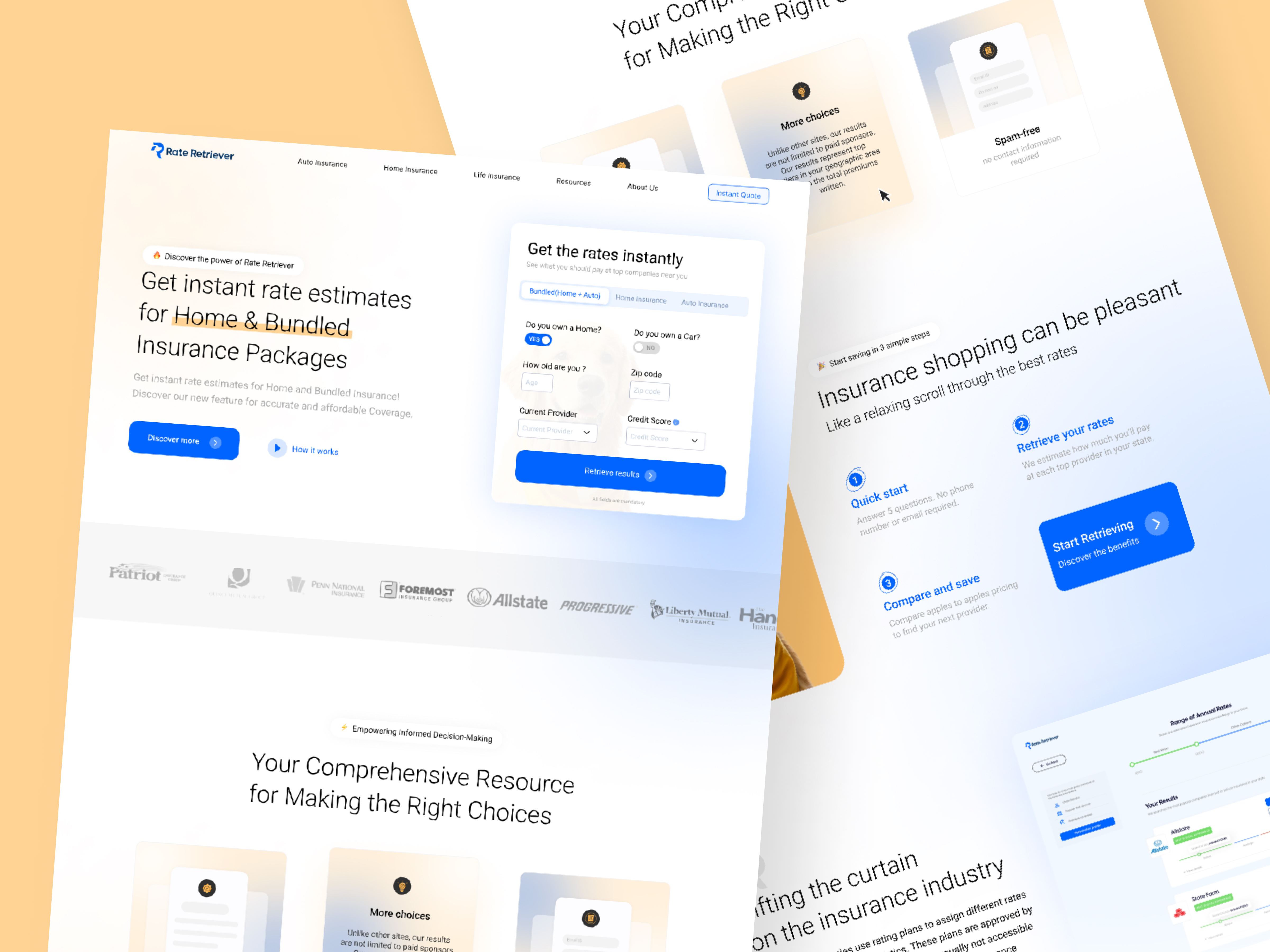Web Design by Wolfpencil Designs for Rate Retriever | Design #30639752