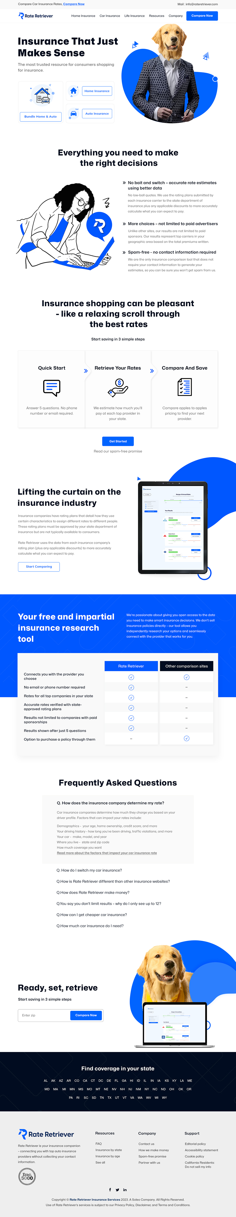 Web Design by sai.designer87 for Rate Retriever | Design #30625105