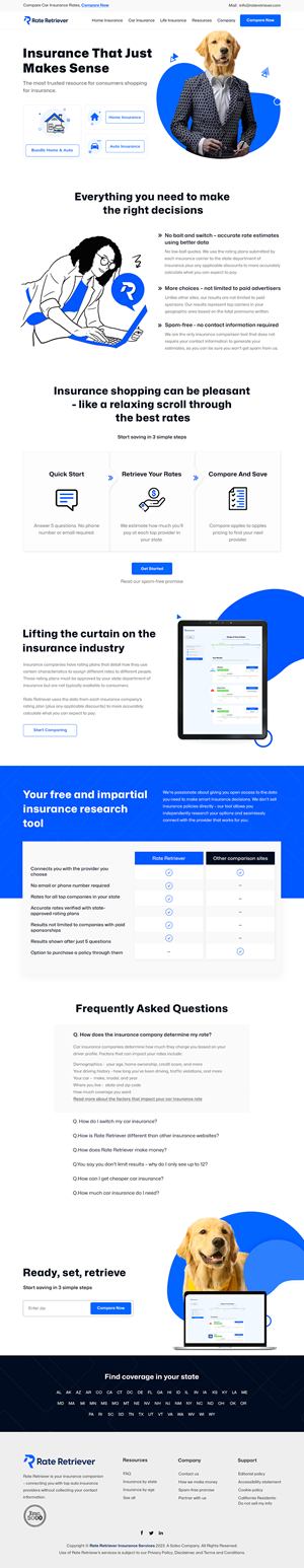 Web Design by sai.designer87 for Rate Retriever | Design: #30625105