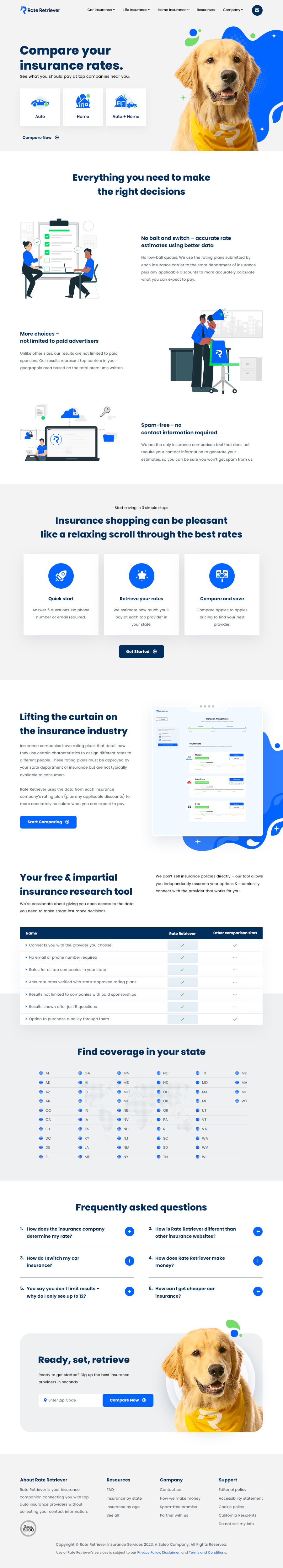 Web Design by sai.designer87 for Rate Retriever | Design #30625121