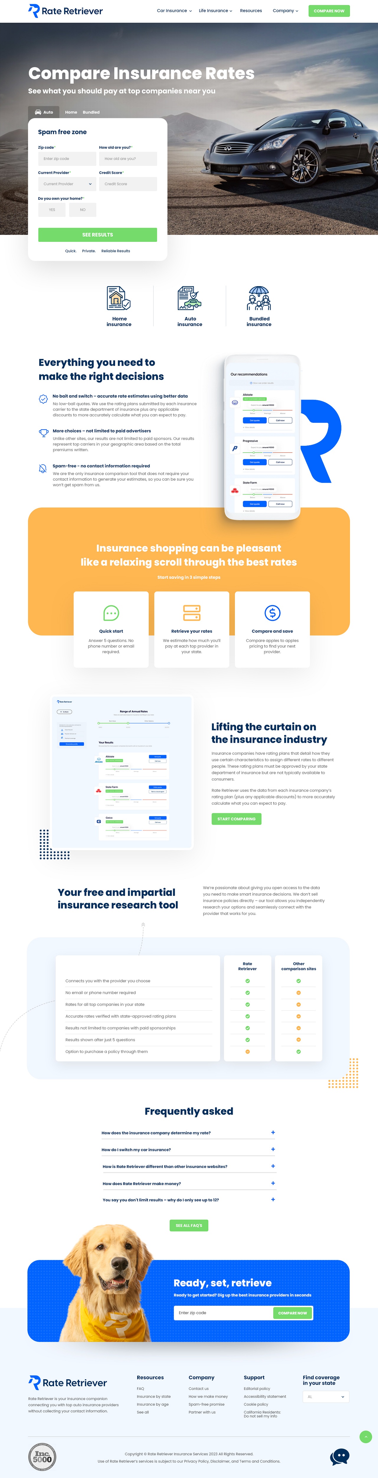 Web Design by nzdesigners for Rate Retriever | Design #30627662