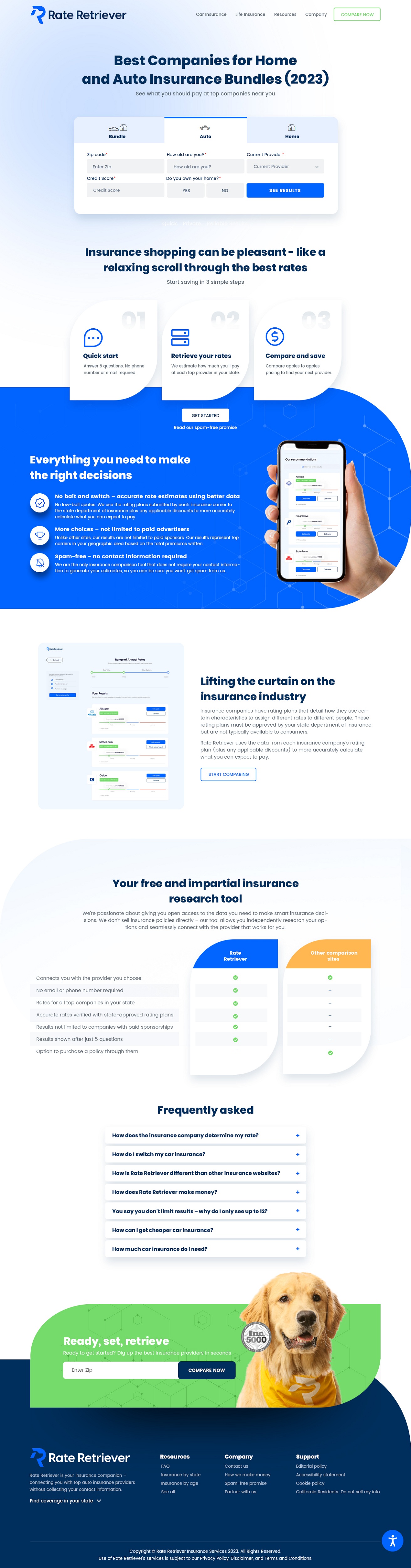 Web Design by nzdesigners for Rate Retriever | Design #30634830