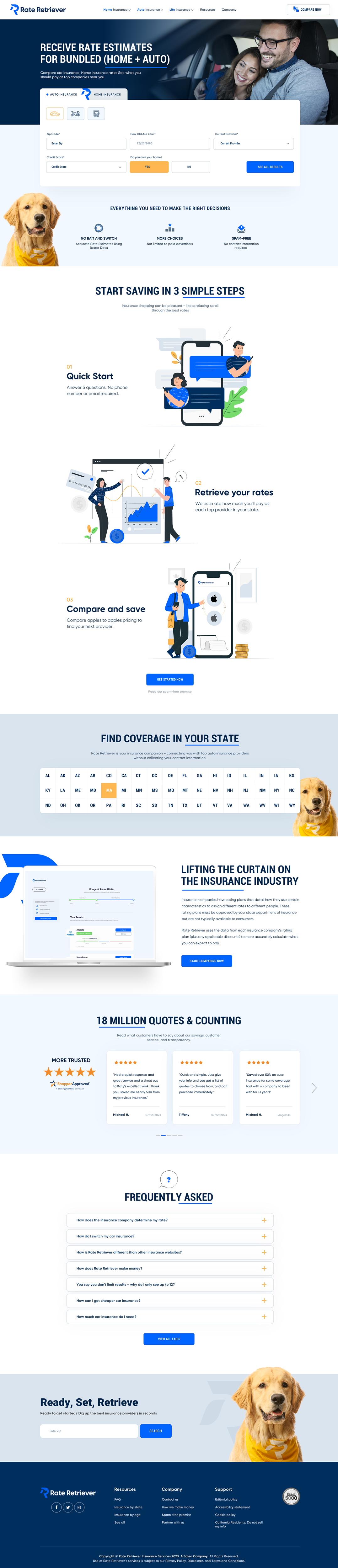 Web Design by UXUI TRIGGER for Rate Retriever | Design #30650183