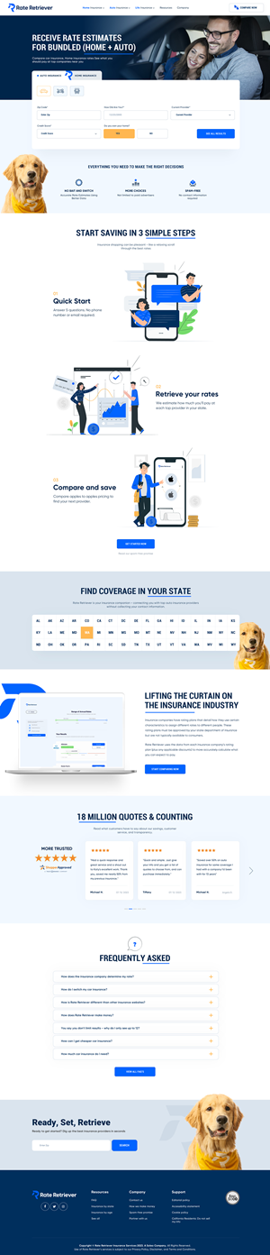 Diseño Web por Irshad Ansari para Rate Retriever | Diseño #30650183