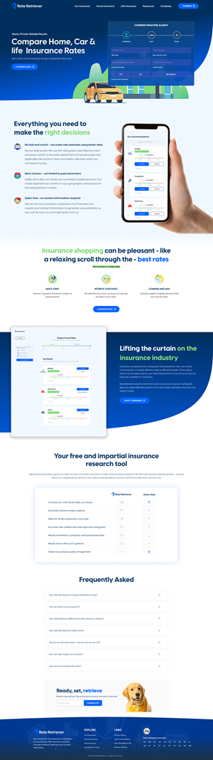 Web Design by Splice-07 for Rate Retriever | Design: #30615218