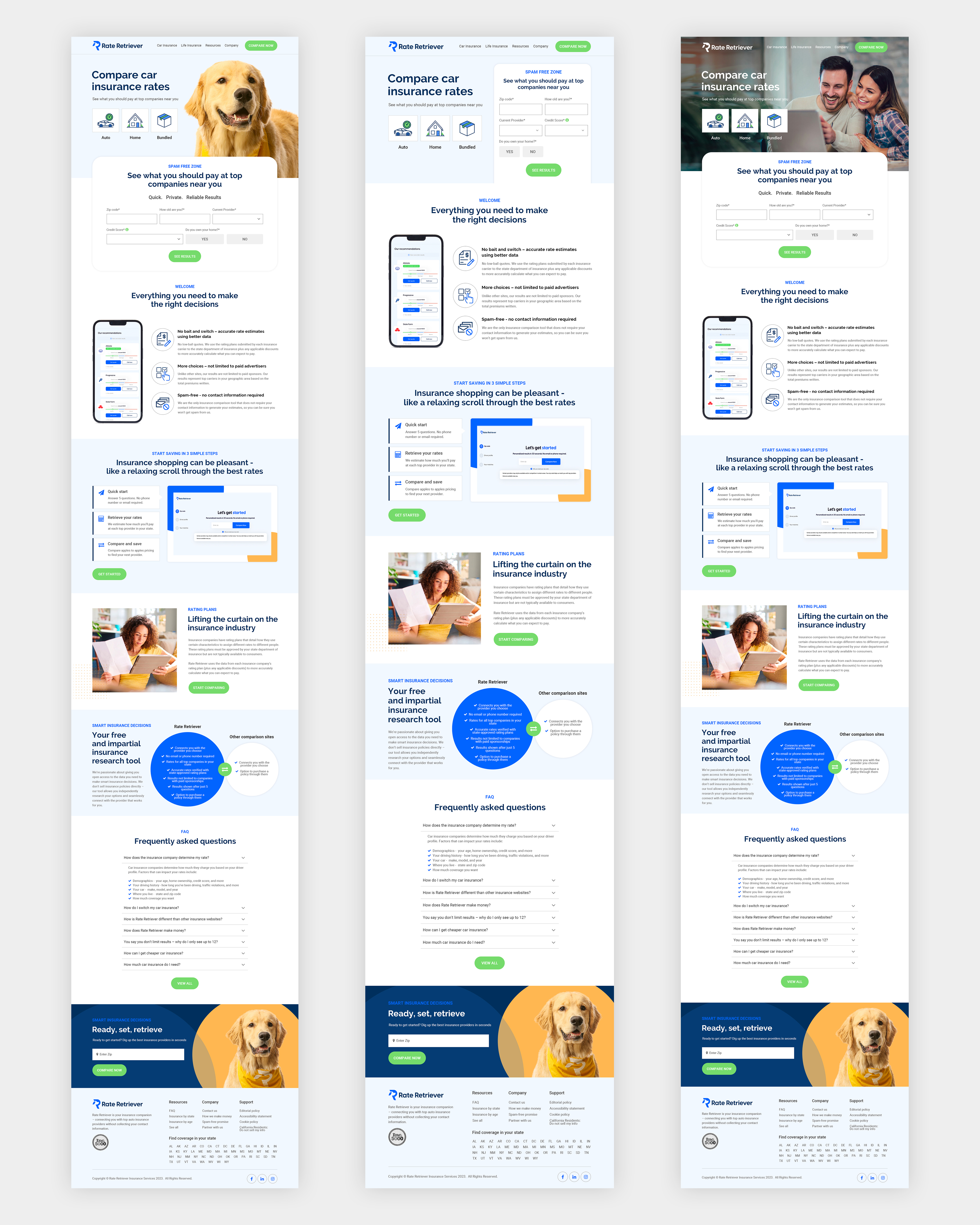 Web Design by Starlyn DS for Rate Retriever | Design #30630885