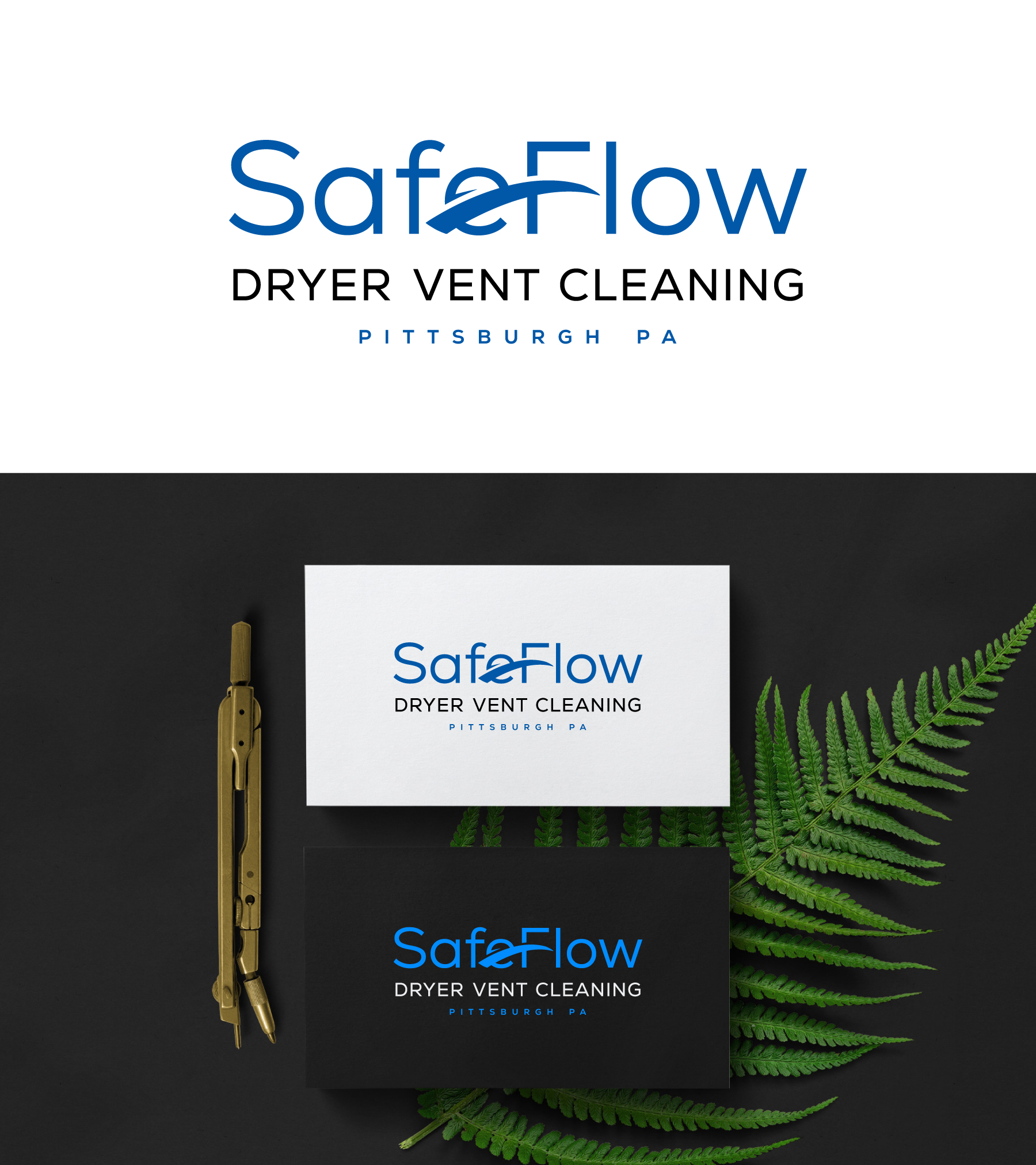 Elegant, Playful, Dryer Vent Cleaning Logo Design for SafeFlow Dryer