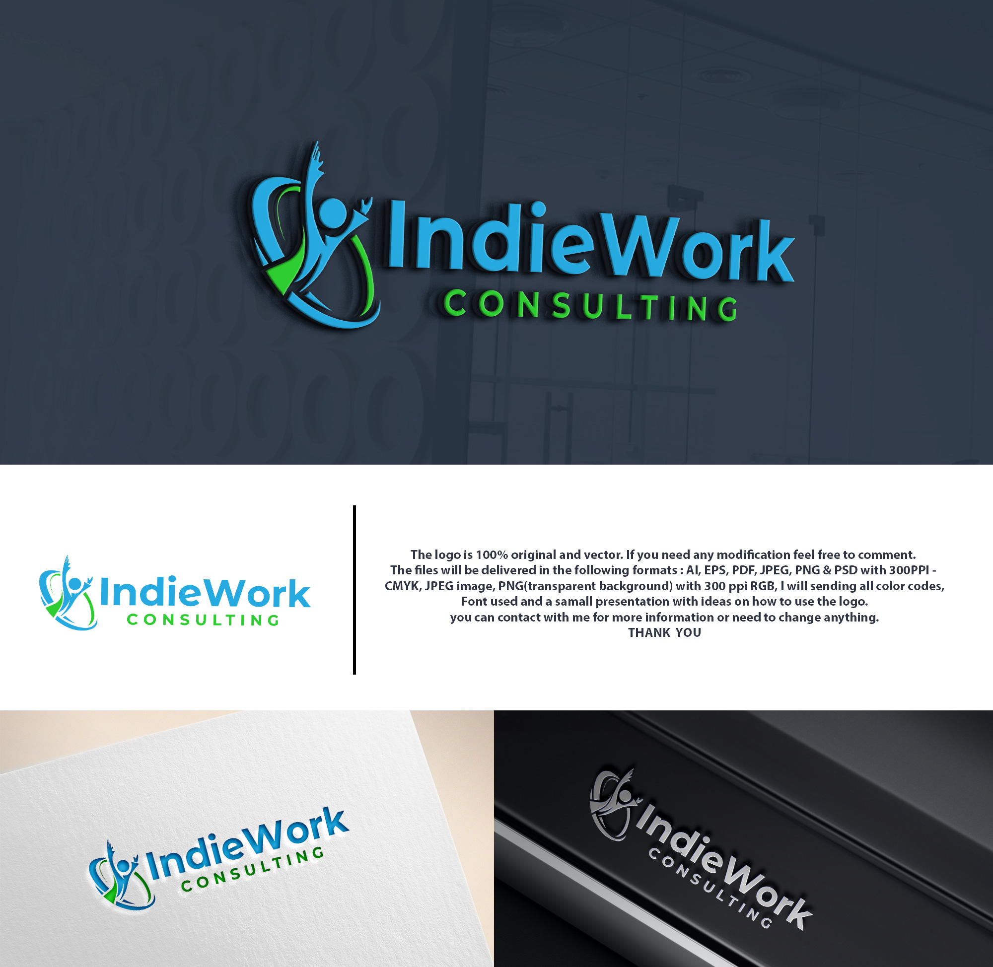 Diseño de Logo por DesignHour para IndieWork Consulting | Diseño #30620103