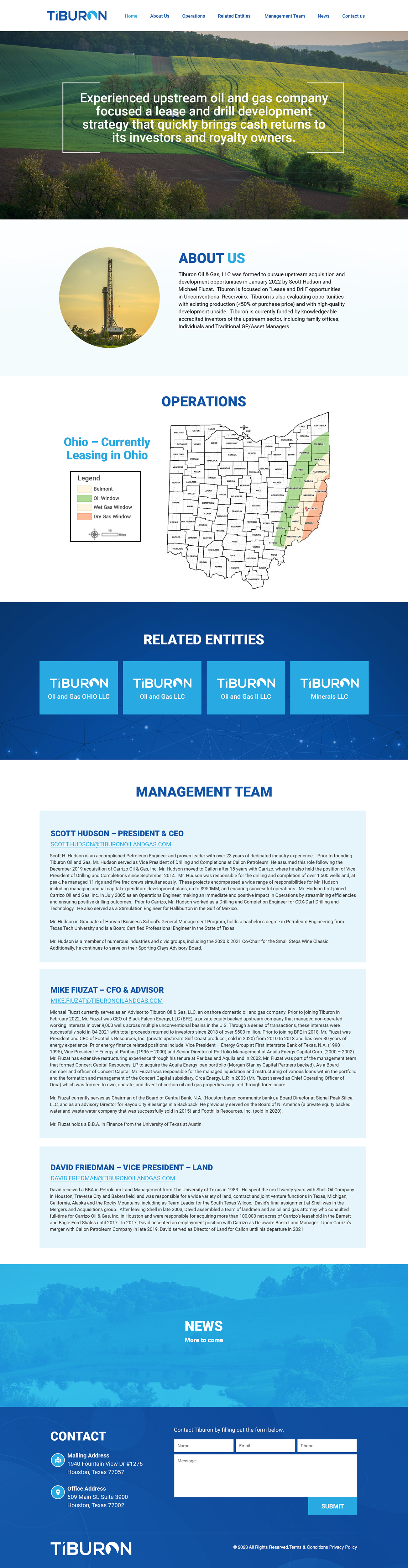 Web Design par MAHABA pour Tiburon OIl and Gas | Design #30621161