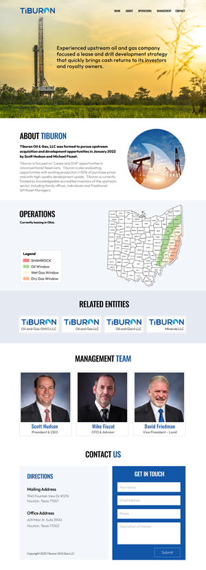 Web Design by M79 for Tiburon OIl and Gas | Design: #30625023