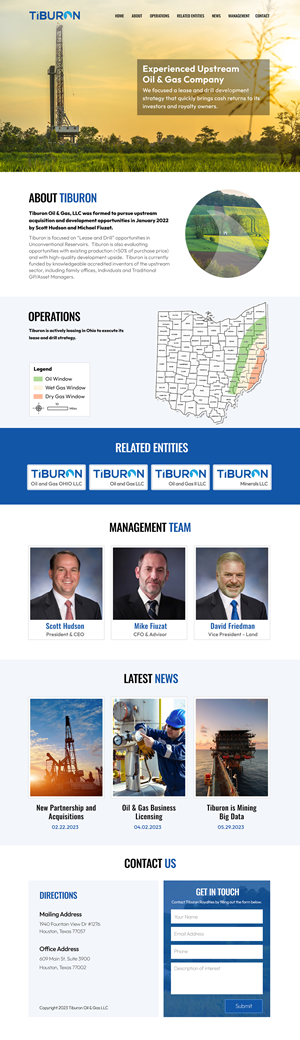 Web Design by M79 for Tiburon OIl and Gas | Design: #30626830