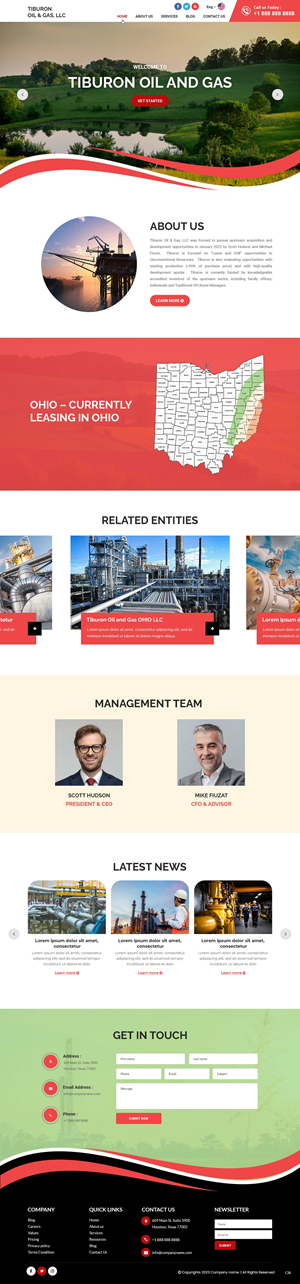 Web Design by pb for Tiburon OIl and Gas | Design: #30615760