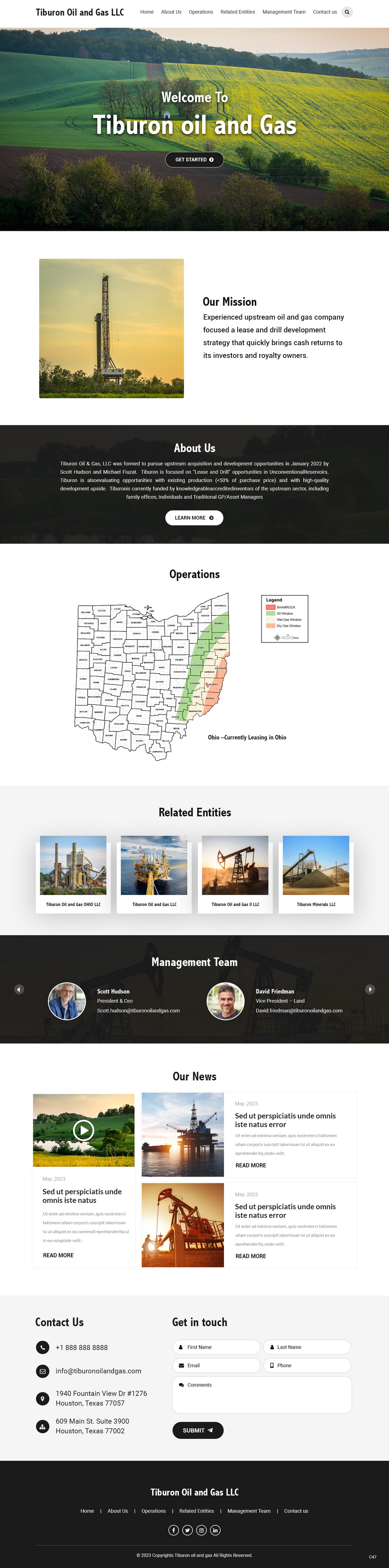 Web Design by pb for Tiburon OIl and Gas | Design #30615762