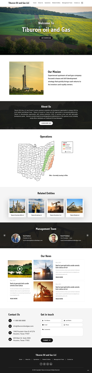 Web Design by pb for Tiburon OIl and Gas | Design: #30615762
